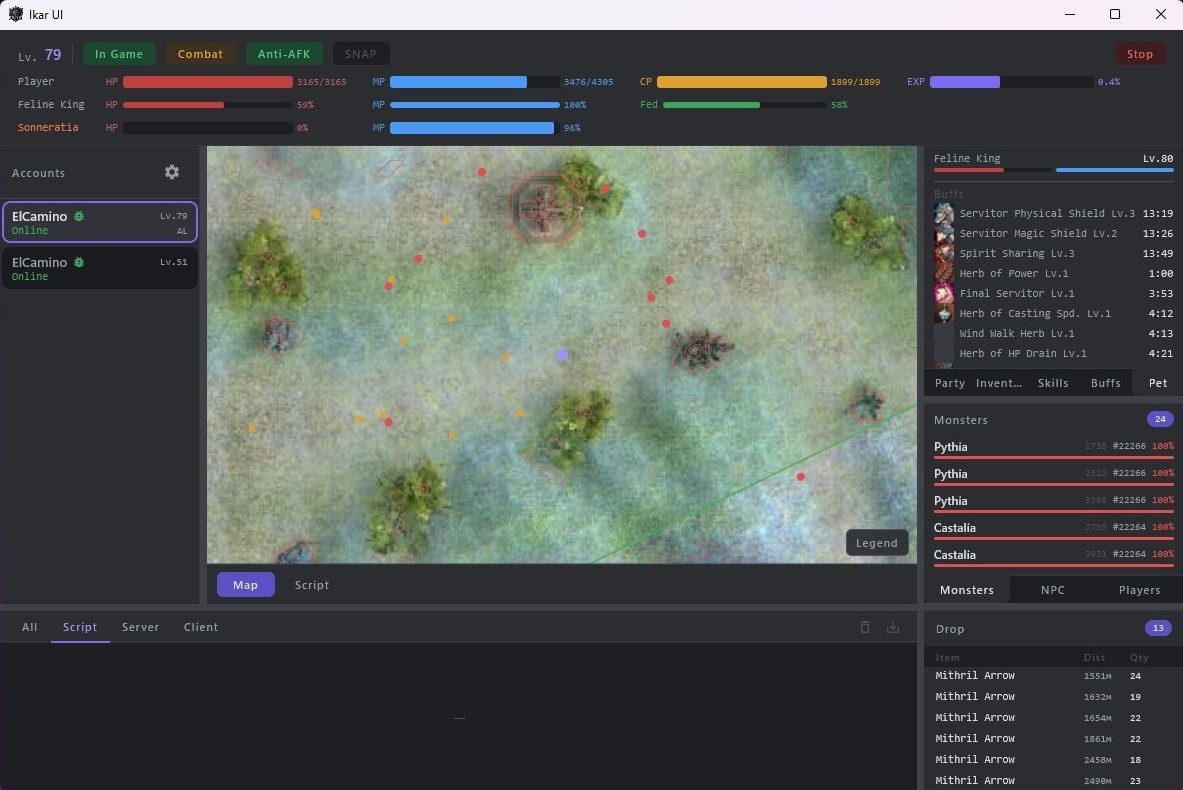 Ikar Bot interface